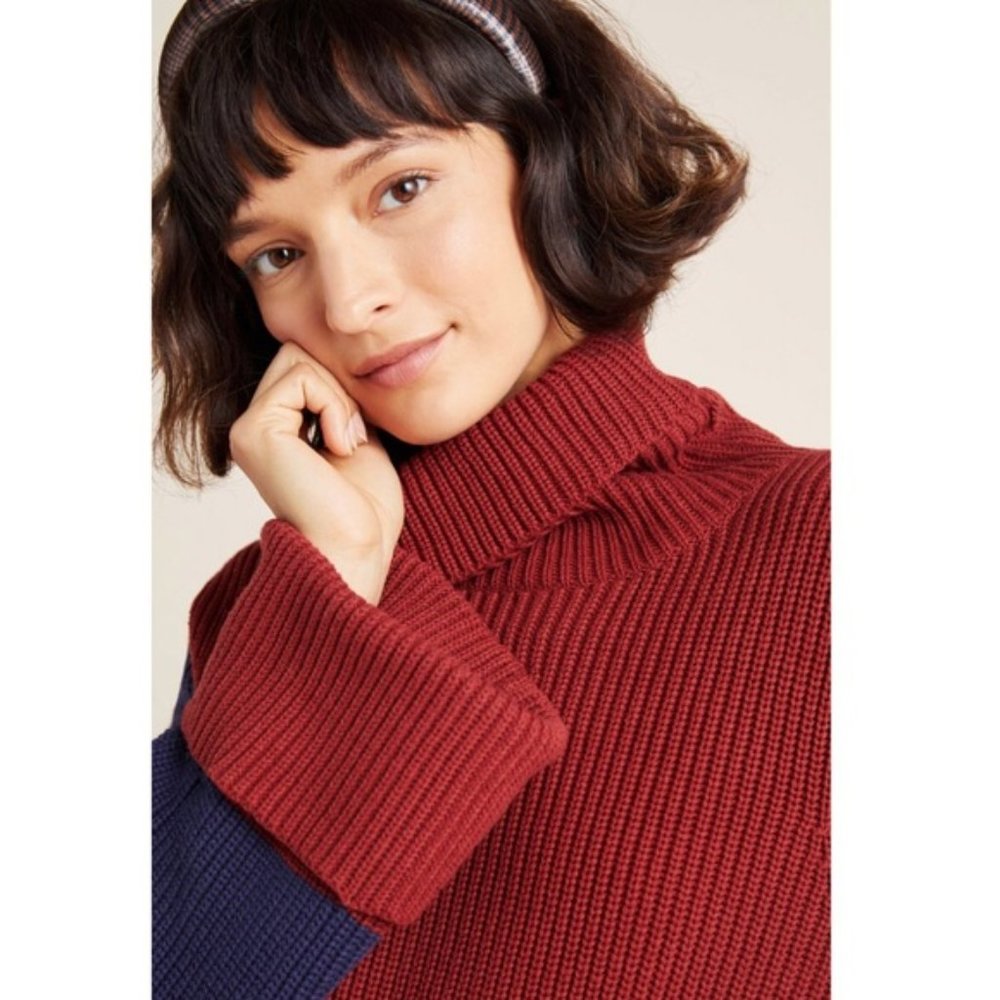 NWT Anthropologie Duffy Colorblocked Sweater Dress - Picture 3 of 4